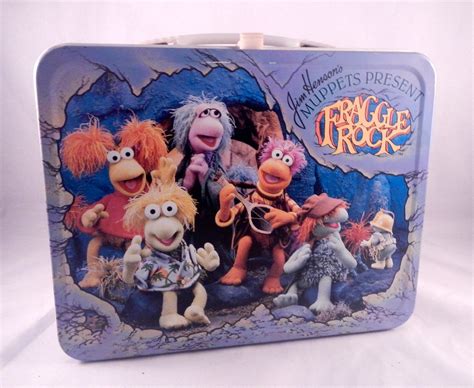 fraggle rock metal lunch box|Vintage 1984 Muppets Fraggle Rock Metal Lunch Box .